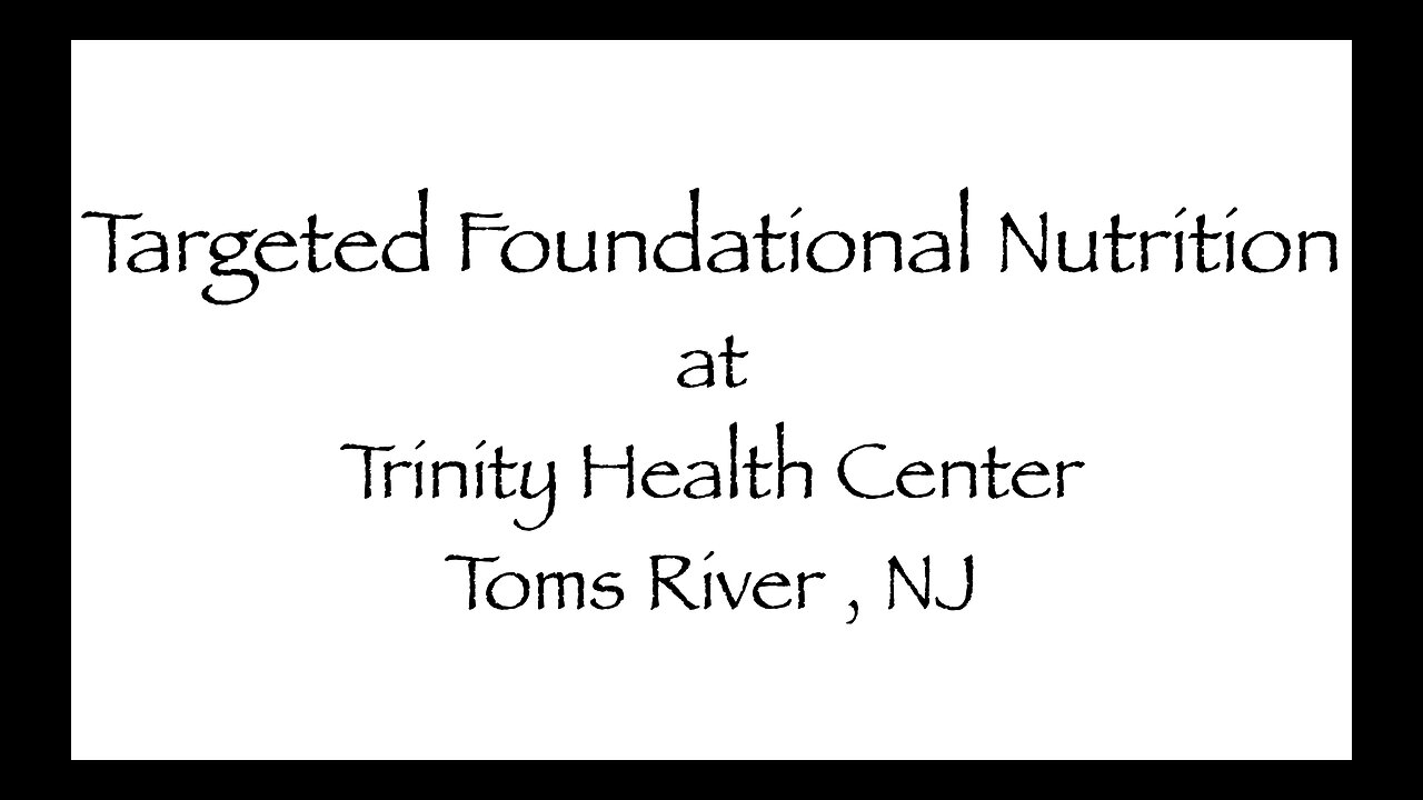 Targeted Foundational Nutrition