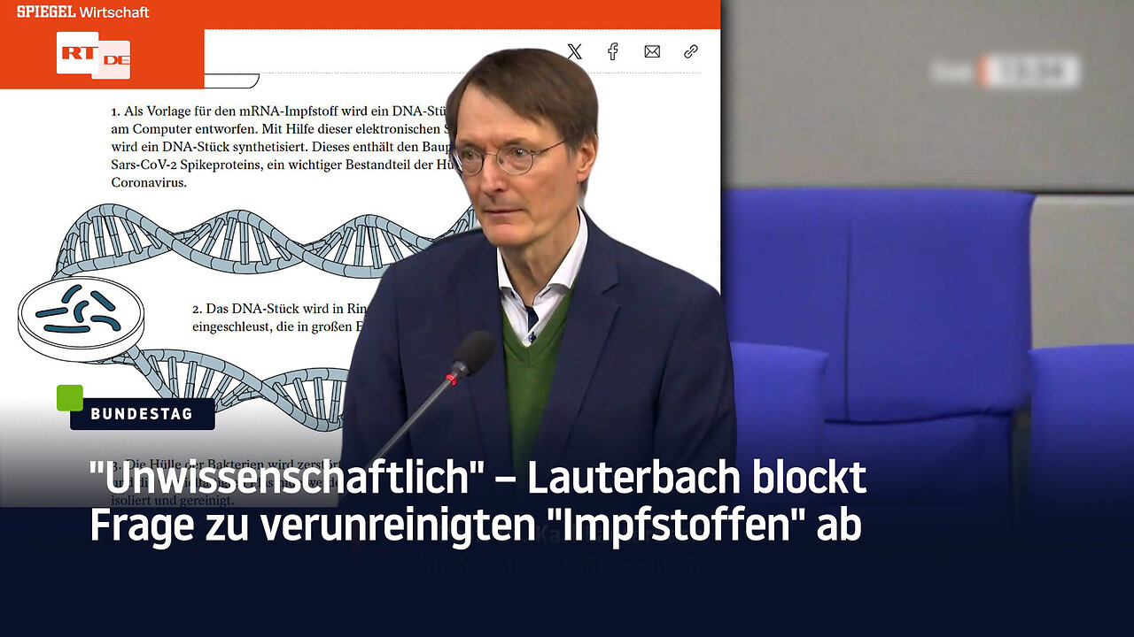 "Unwissenschaftlich" – Lauterbach blockt Frage zu verunreinigten "Impfstoffen" ab