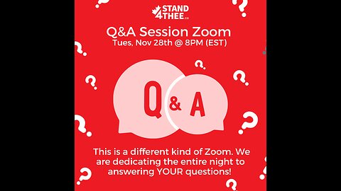 Stand4THEE Open Questions Night Nov 28 2023