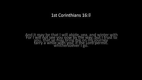 1st Corinthians Chapter 16