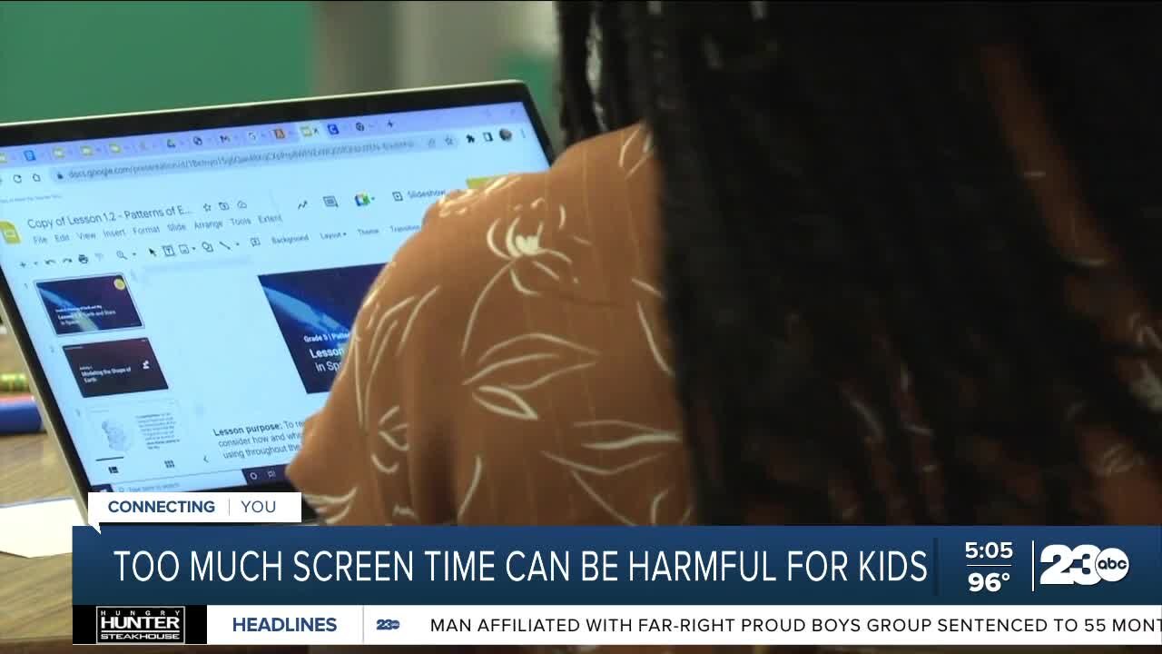 Pediatricians warn that too much screen time can be harmful for children