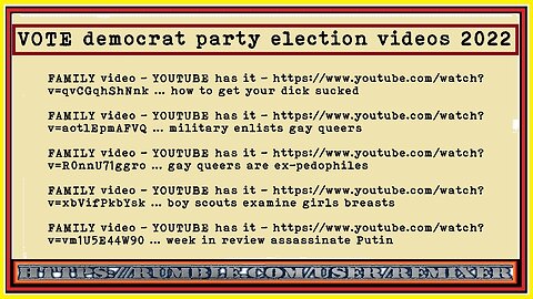 VOTE democrat party election videos 2022