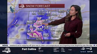 Bitter cold settling in, more snow falling through Thursday