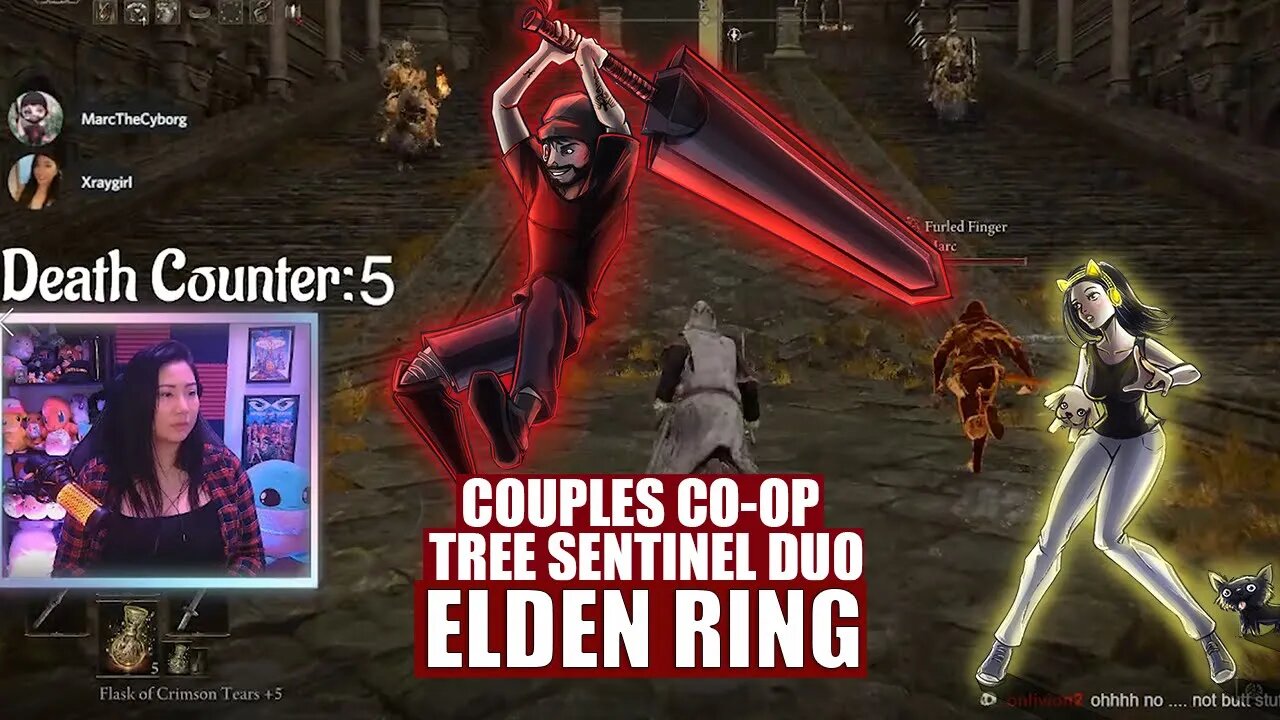 ELDEN RING with Xray Girl - Tree Sentinel Duo