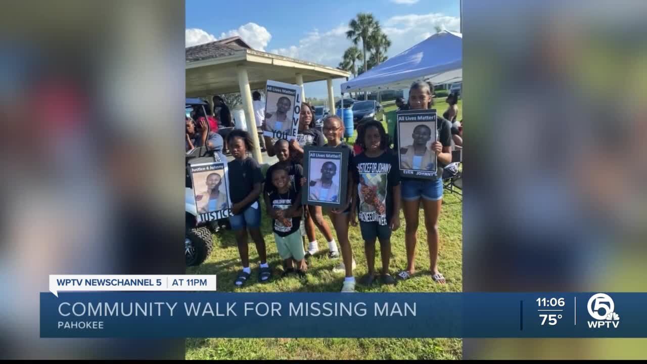Community Walk for Johnny Worthens, a Pahokee man missing for the past 5 months