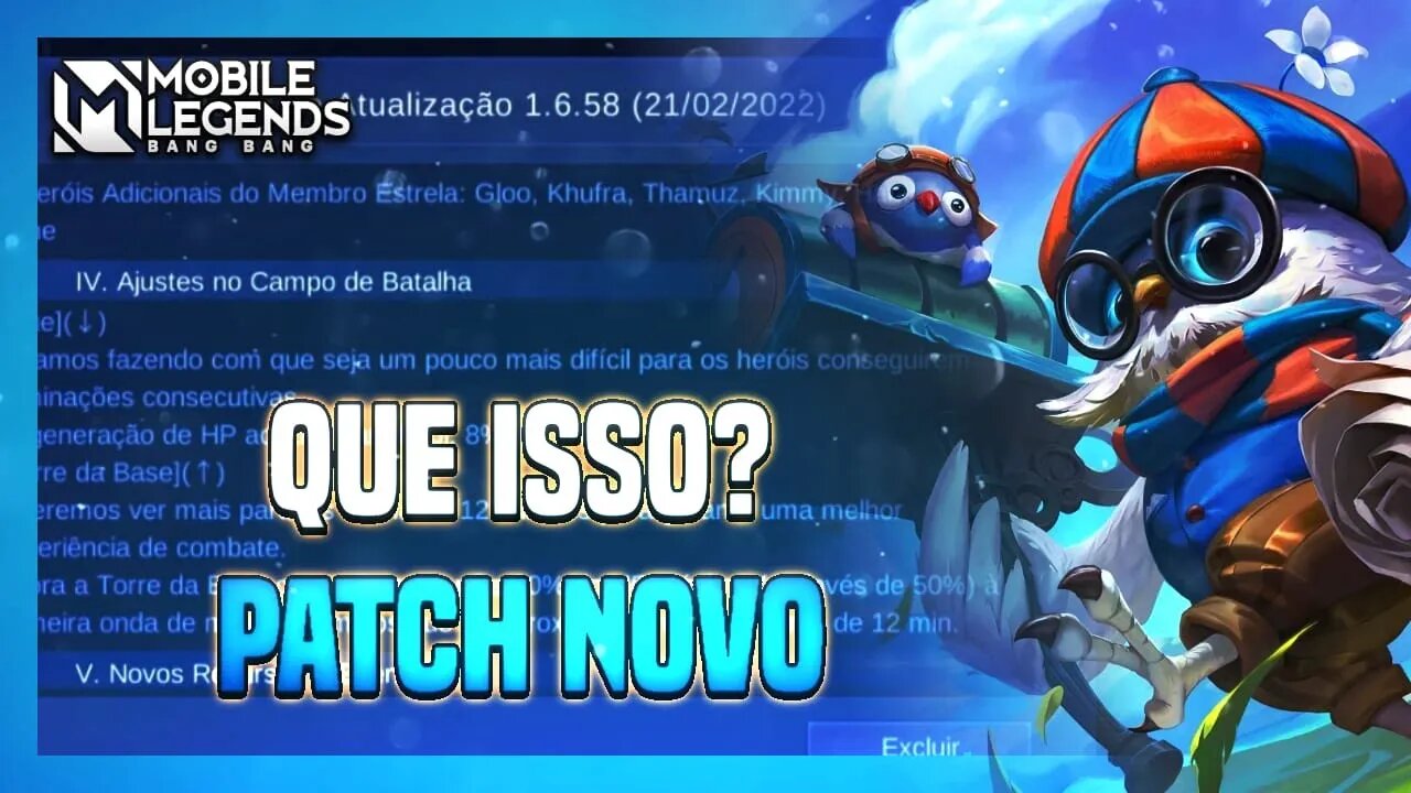 SÉRIO ISSO MOONTON? PATCH NOTES FEVEREIRO 2022 | Mobile Legends