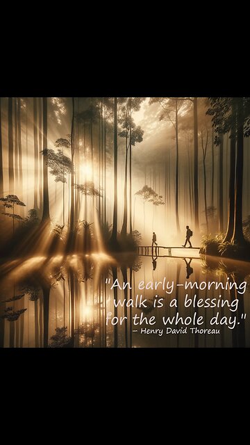 60-second inspirational - "An early-morning walk is a blessing for the..." – Henry David Thoreau