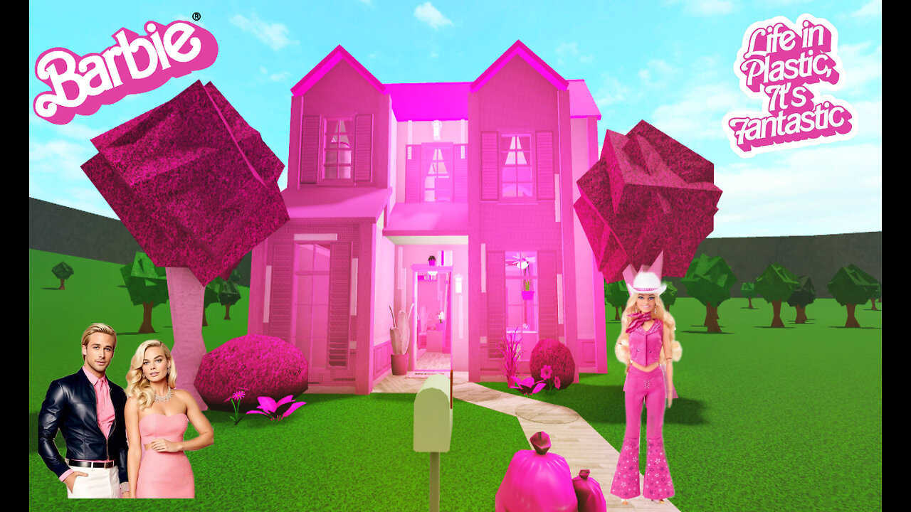 Building Barbie Pink 2-Story House in Bloxburg!