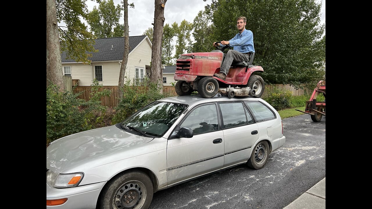 Can I Haul A Riding Mower On Top Of Car???