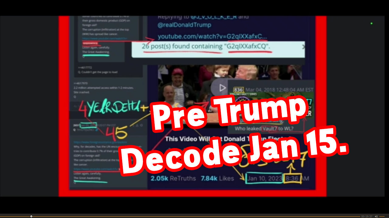 Pre Trump Decode 01.16.23: Thanks Q Team & Trump!