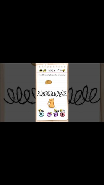 Brain Test Tricky Puzzles Level 8 Feed the cat please, he is hungry!