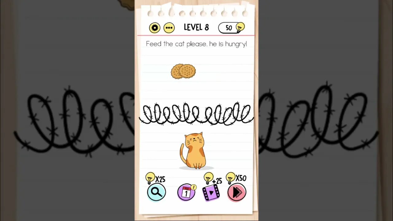 Brain Test Tricky Puzzles Level 8 Feed the cat please, he is hungry!