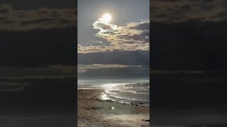 Dark clouds at the beach