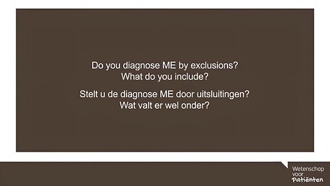 Q: Do you diagnose Epidemic M.E. by exclusions? What do you include? A: Leonard seems to be confusing M.E. with Chronic Fatigue Syndromes. Cognitive Dysfunction, Unrefreshing Sleep, Fatigue & PEM seem to be cardial features of CFS? - Leonard Jason