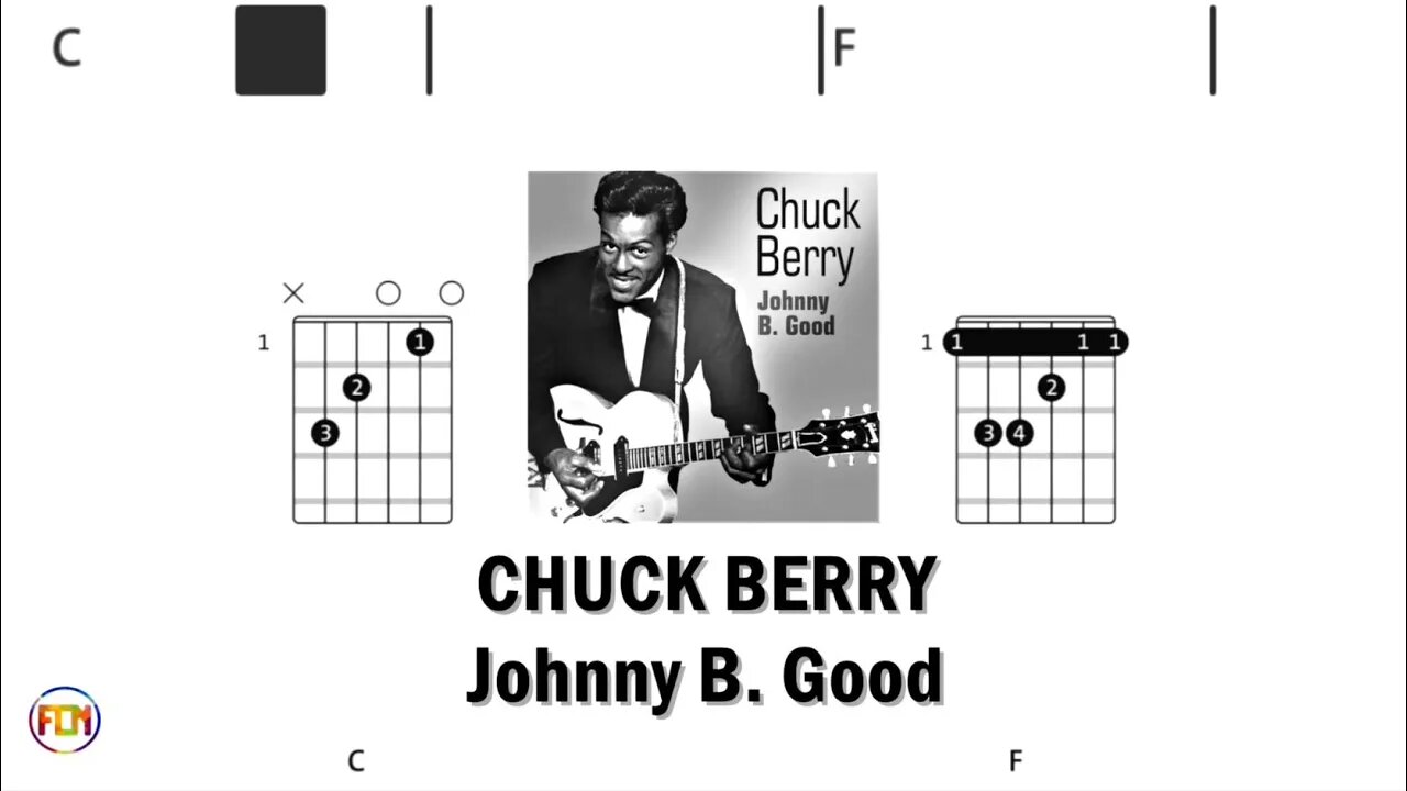 CHUCK BERRY Johnny B Good - (Chords & Lyrics like a Karaoke)