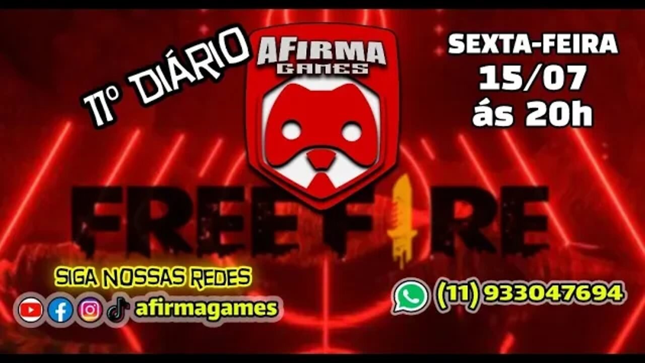 FreeFire, 11º Campeonato Diário da AFirma Games, jogando com amigos e inscritos.