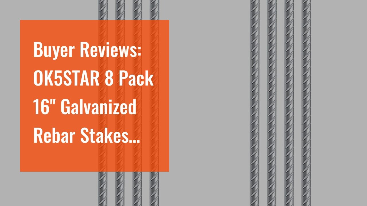 Customer Reviews: OK5STAR 8 Pack 16" Galvanized Rebar Stakes Heavy Duty J Hook Ground Anchors,...