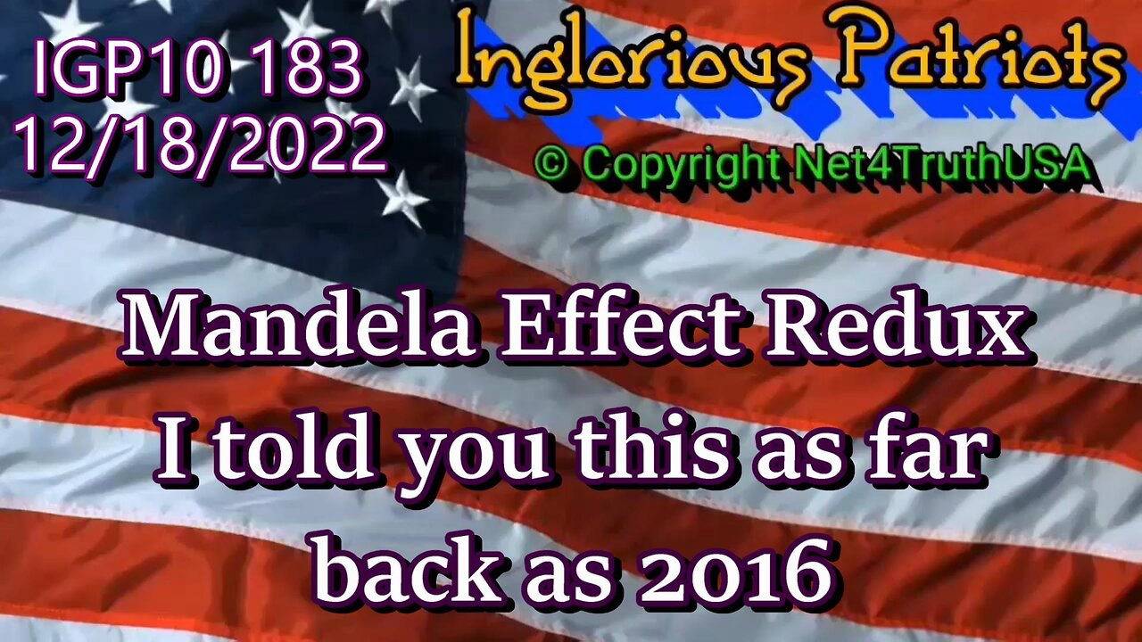 IGP10 183 - Mandela Effect REDUX