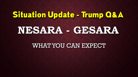 Situation Update 01/09/2023 ~ Trump Q&A - NESARA/ GESARA