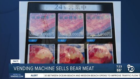 Fact or Fiction: Vending machine sells bear meat?