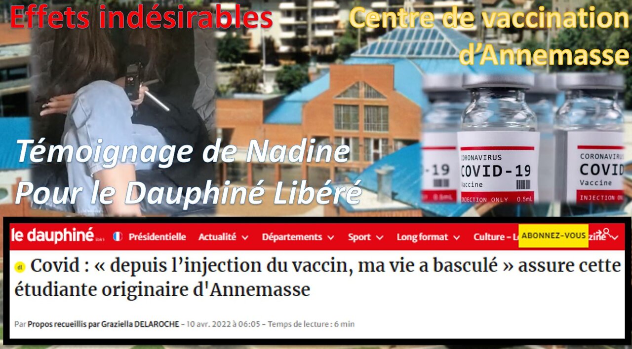 Témoignage de Nadine, 19 ans, étudiante en médecine victime de l'injection Pfizer