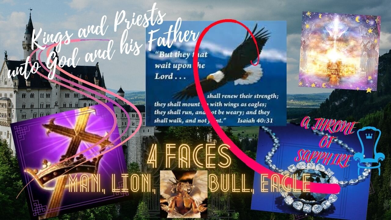 3 Ezekiel 1, 4 Faces of 4 Angels, Pale Man, Bull, Lion, Eagle