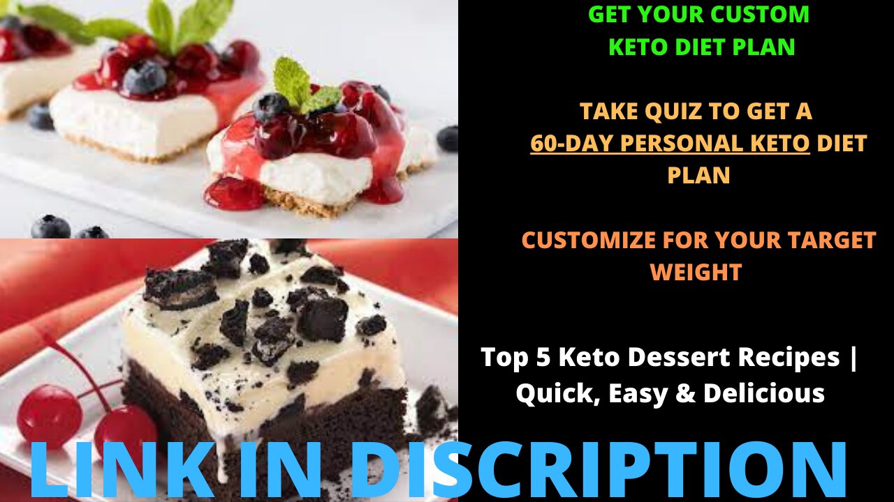 Top 5 Keto Dessert Recipes | Quick, Easy & Delicious