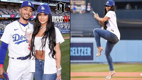 Saweetie Gets Glammed Up To Throw Out 1st Pitch At Dodgers Game! ⚾️