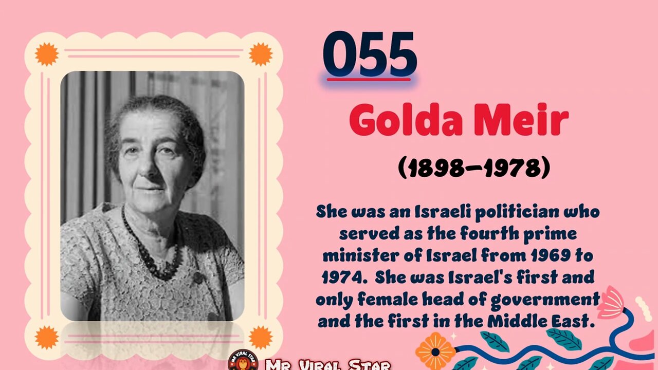 Golda Meir(1898–1978) | TOP 150 Women That CHANGED THE WORLD | Short Biography