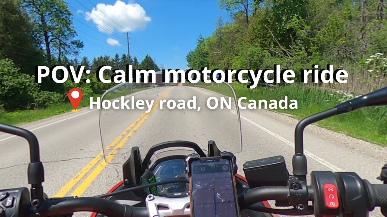 Motorcycle Ride Along Hockley Road Canada
