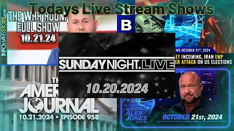 Monday's Shows - American Journal - Mike Adams - Alex Jones Show - War Room