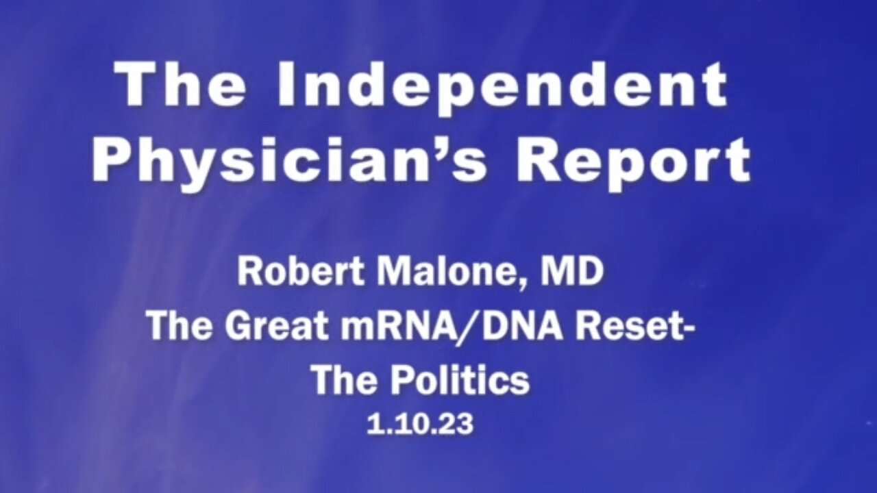 The Great mRNA DNA Reset - Part 2: The Politics - Robert Malone MD