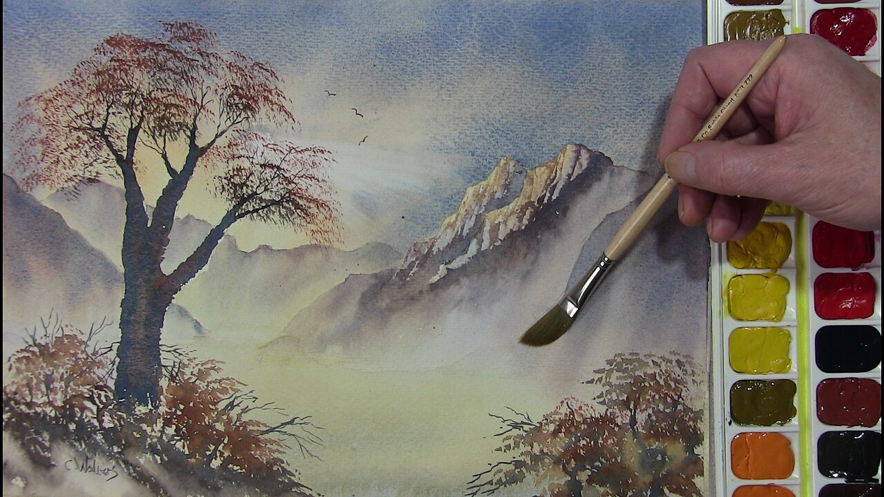 PAINTING MISTY MOUNTAIN LANDSCAPES WITH WATERCOLORS