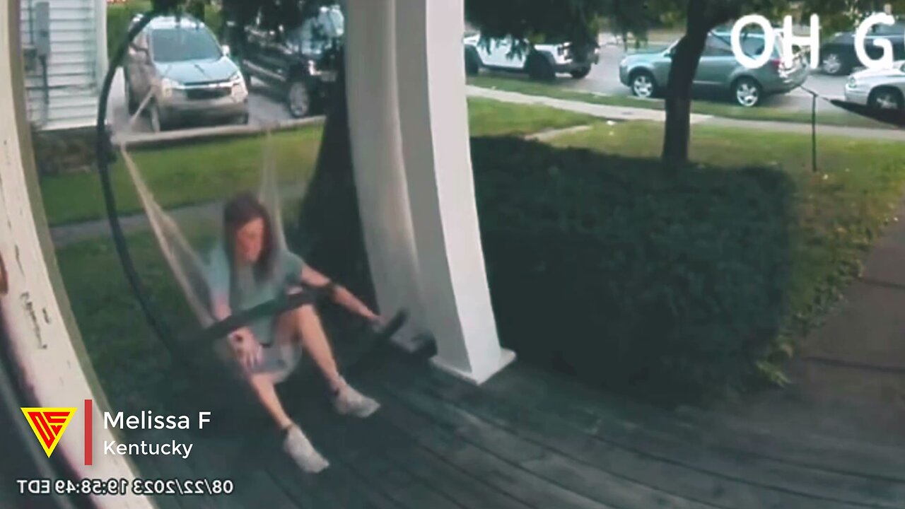 Swing Chair Fail Caught on Ring Camera | Doorbell Camera Video