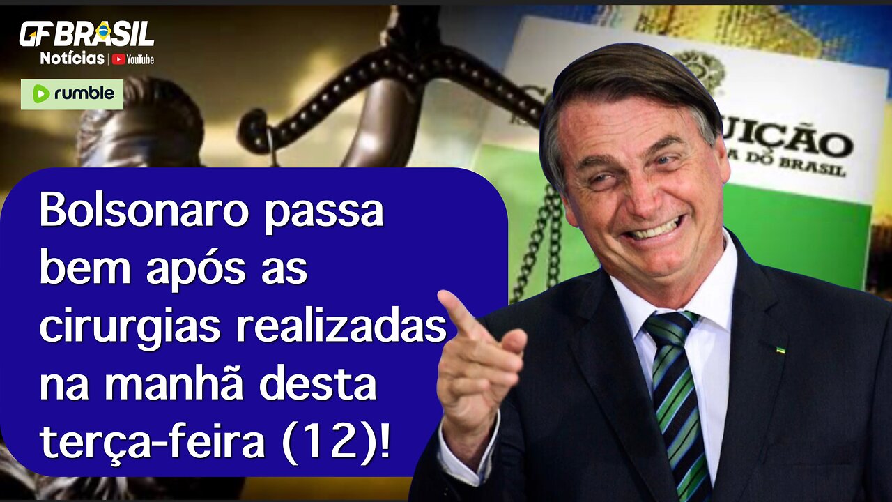 Bolsonaro passa bem após as cirurgias realizadas na manhã desta terça-feira (12)!