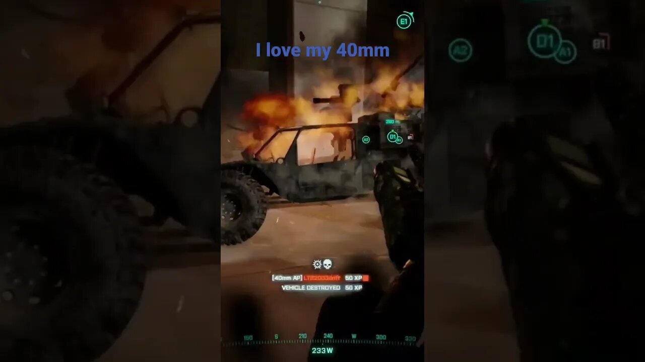 I'm satisfied with GL kills on vehicles