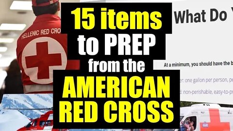 15 Items to PREP from the RED CROSS