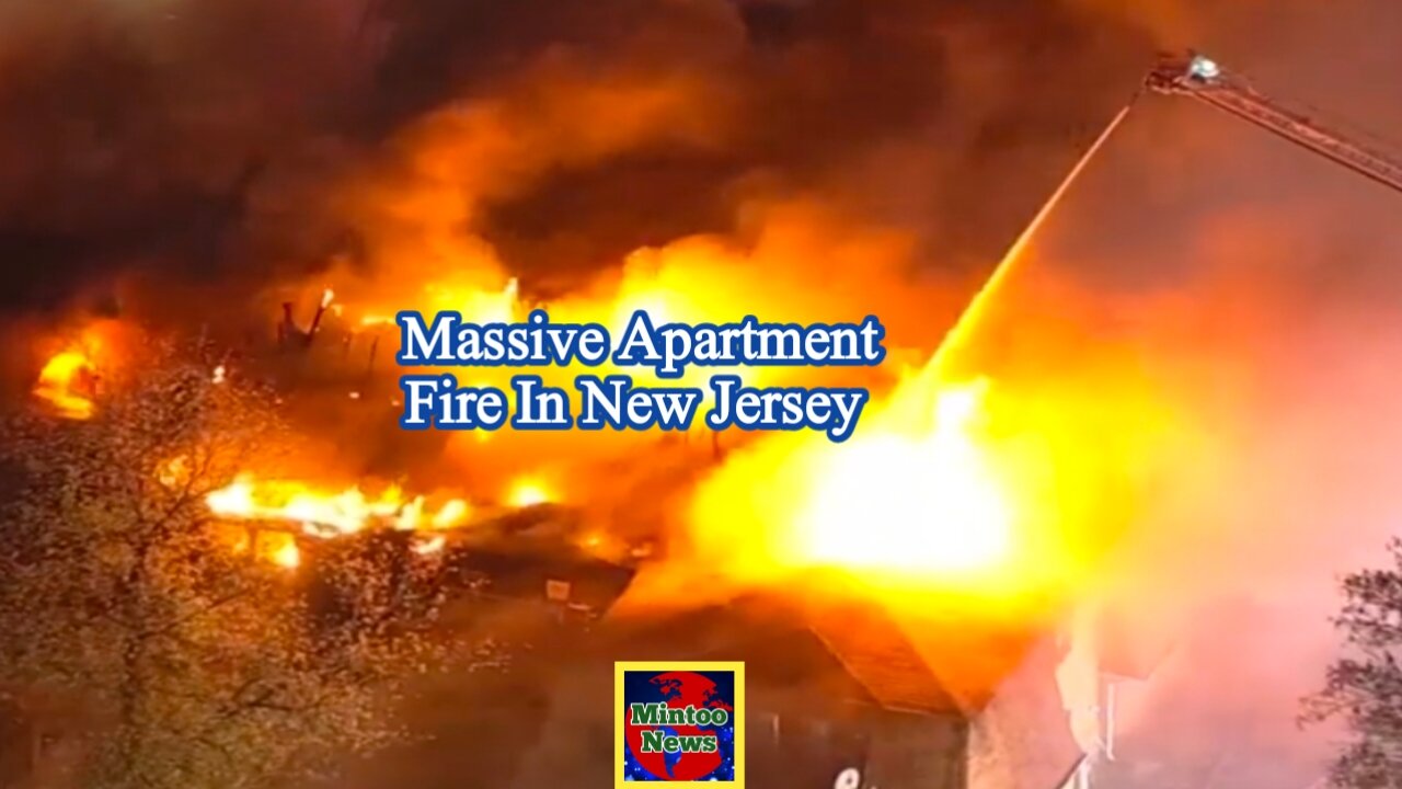 Massive apartment fire in New Jersey injures six first responders