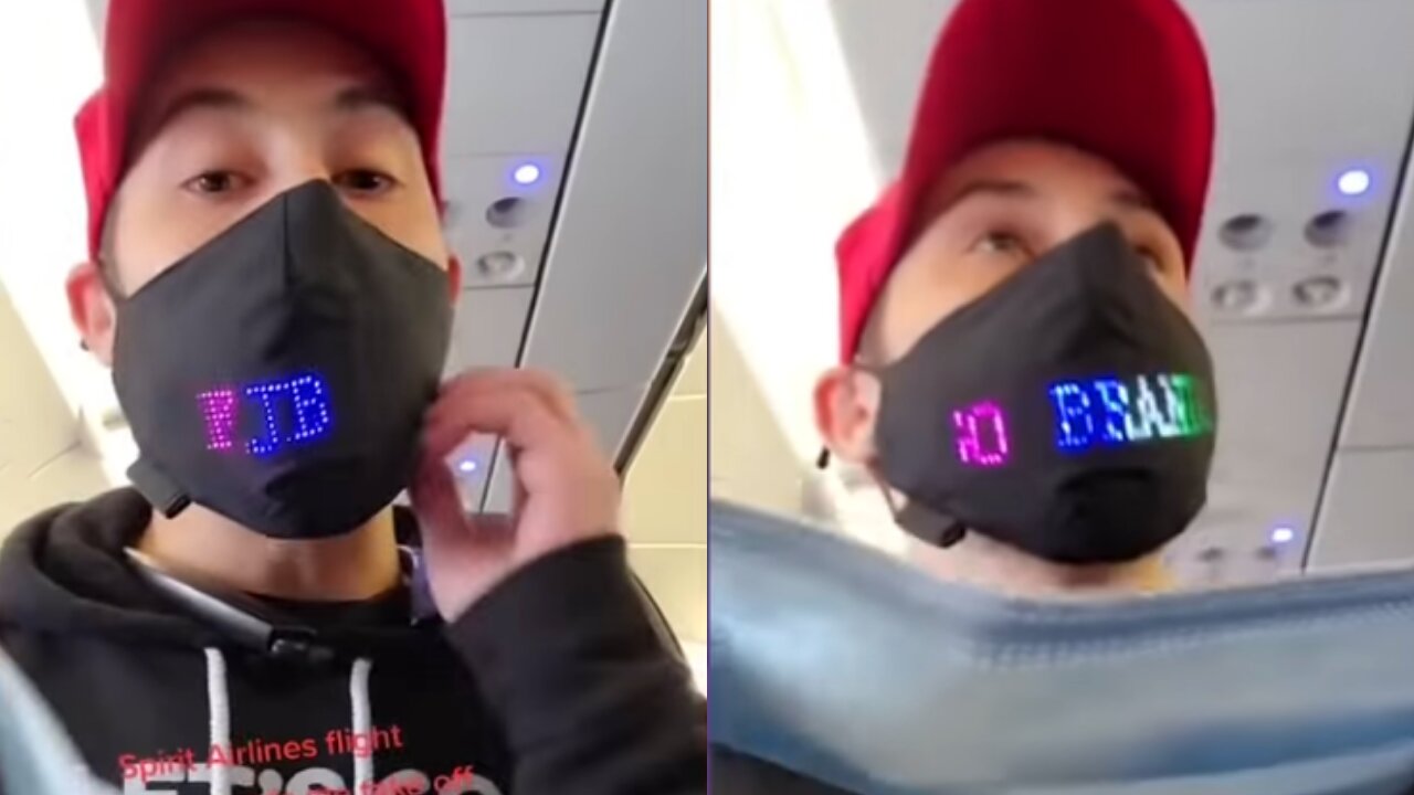 Spirit Flight Attendant Calls Man's 'Let's Go Brandon' Mask Offensive