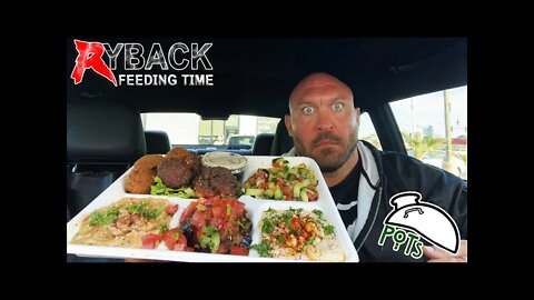 Ryback Feeding Time: Pots Egyptian Platter Hummus Pita Bread Freakout