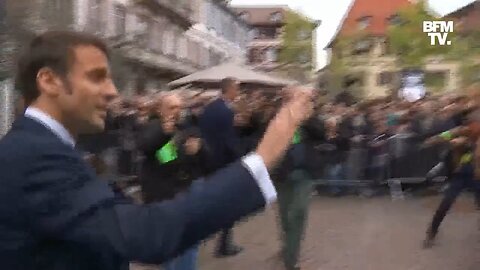 Macron being booed