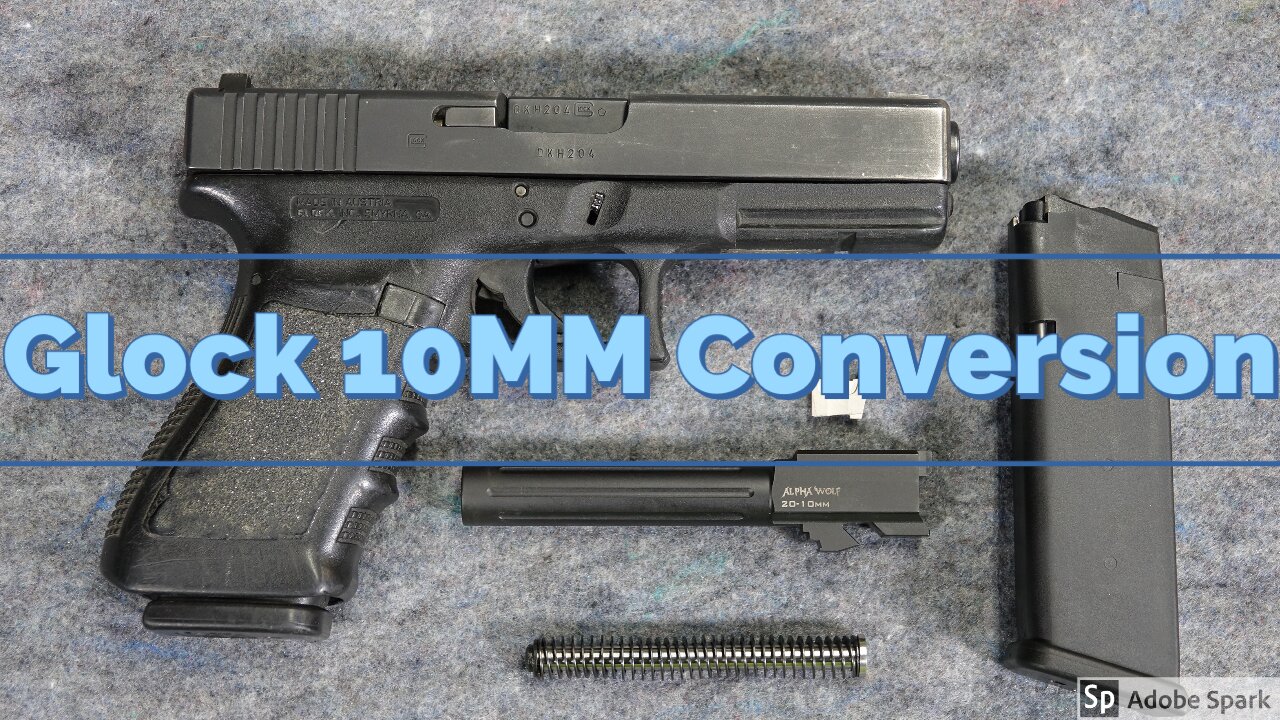 Glock 21 Gen 3 10MM conversion - Full part conversion - Heavier spring and chrome extractor