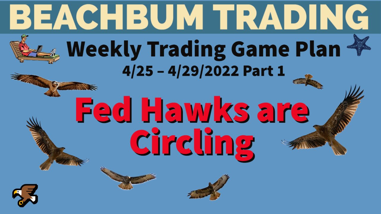 Fed Hawks are Circling �� [BeachBum Trading] [Weekly Trading Game Plan] for 4/25 – 4/29/22 | Part 1