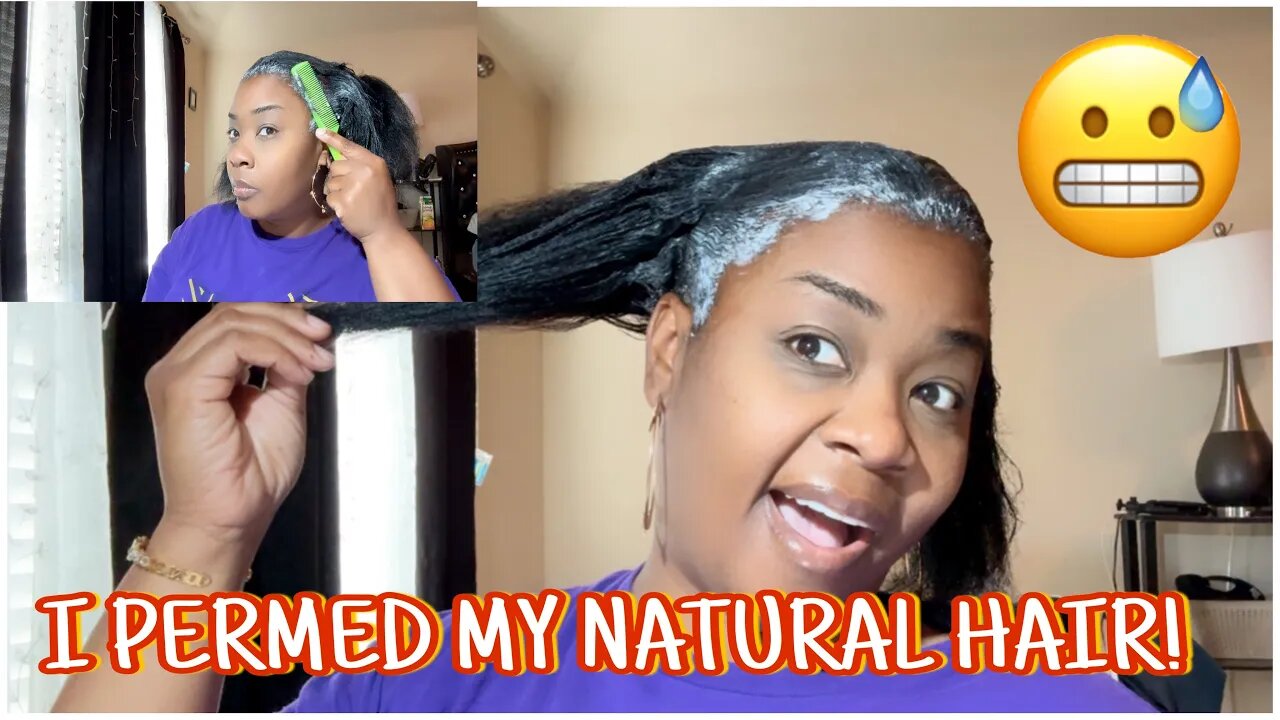 BALD SPOT IS GONE! I PERMED MY NATURAL HAIR | GIVEAWAY | WOULD YOU RATHER
