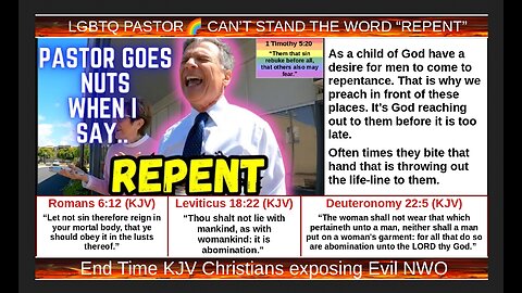 LGBTQ PASTOR🌈 CAN’T STAND THE WORD “REPENT”