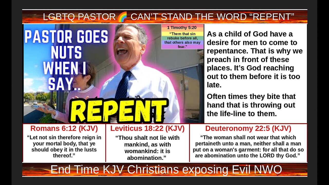 LGBTQ PASTOR🌈 CAN’T STAND THE WORD “REPENT”