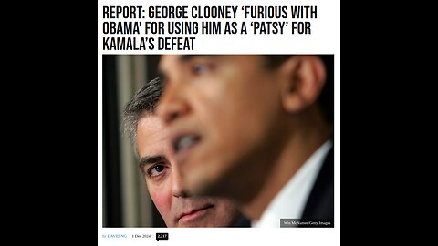 George Clooney Was Used As a Patsy for Obama