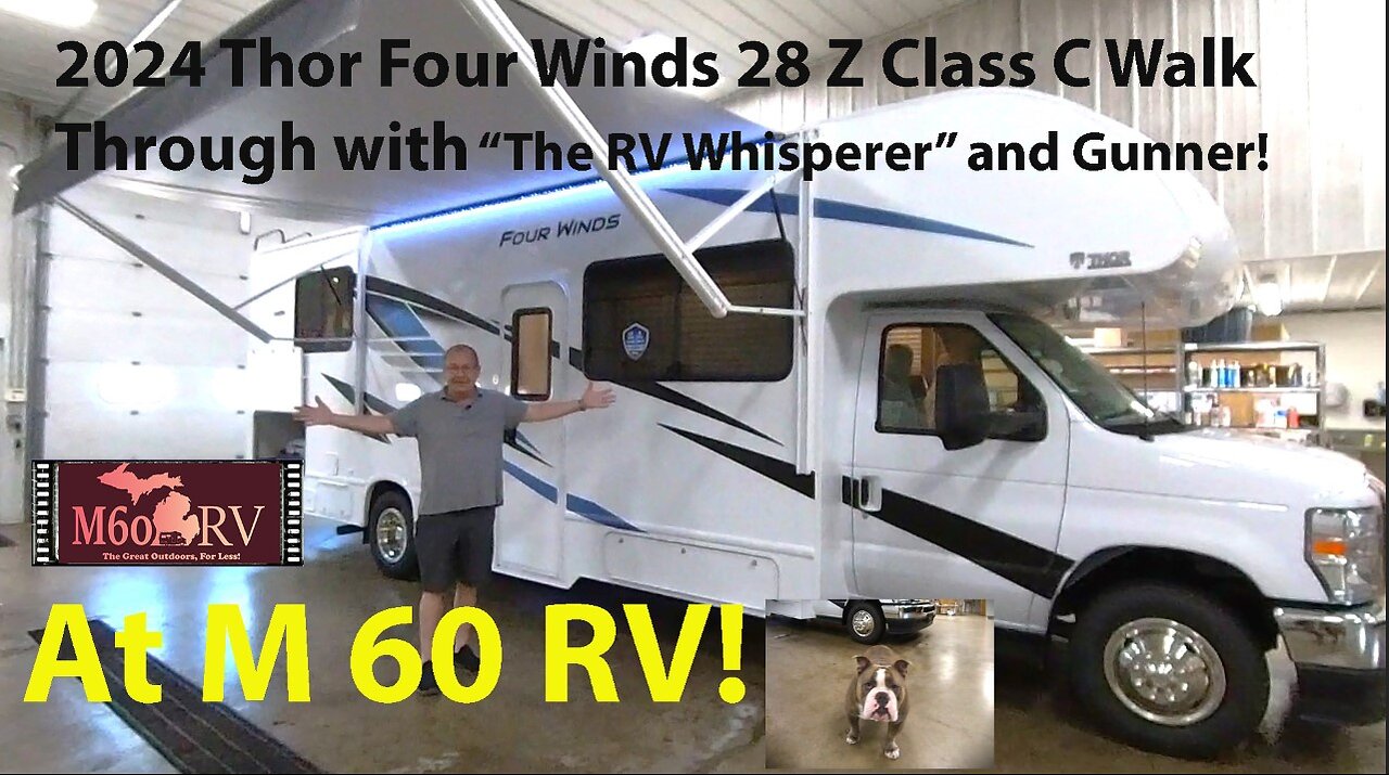 The RV Whisperer and Gunner Walk thru a new Class C RV!