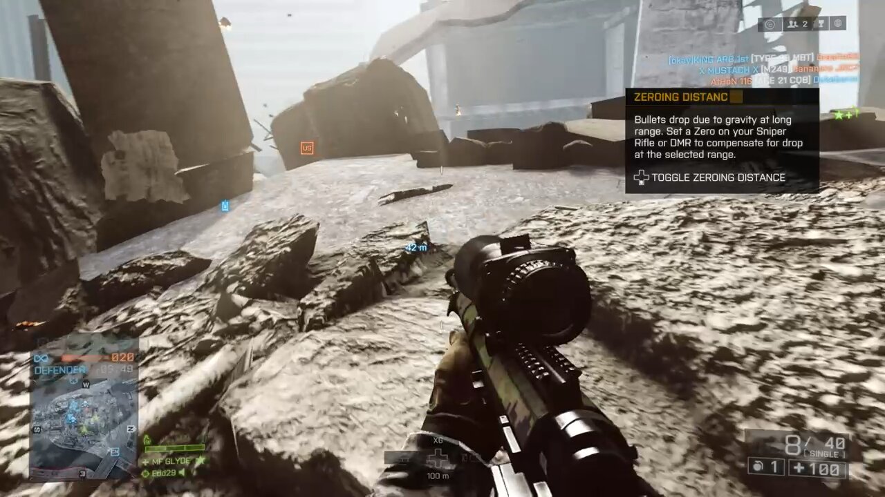 2 Executions into a diffuse BF4