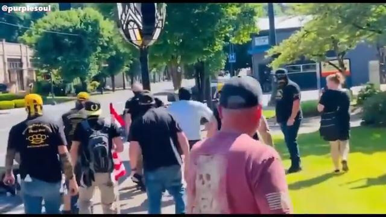 Fed Controlled 'Patriot Front' Psyop Group Attacked & Unmasked, Apparently By America First Patriots